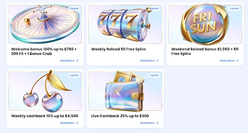 Casinolab welcome bonus promotion card with roulette wheel icon