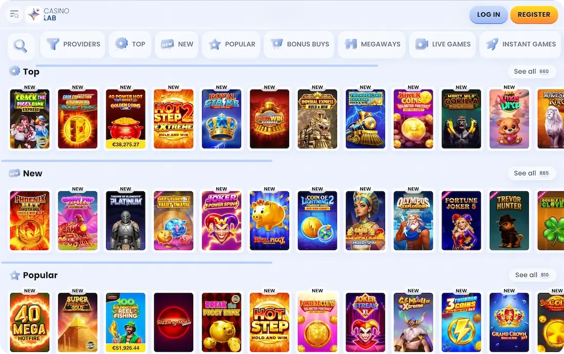 casinolab casino games